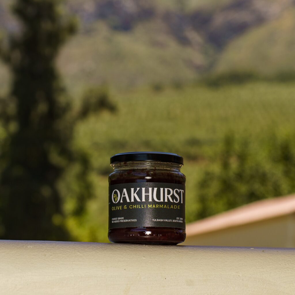 Oakhurst Olives' Olive & Chilli Marmalade jar